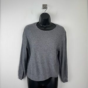 St. John Women Ribbed Grey Sweater Size Small
